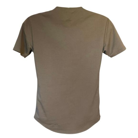 Bylt Gray Drop Cut V-Neck Short Sleeve Cotton Blend T-Shirt Size S - Picture 3 of 6